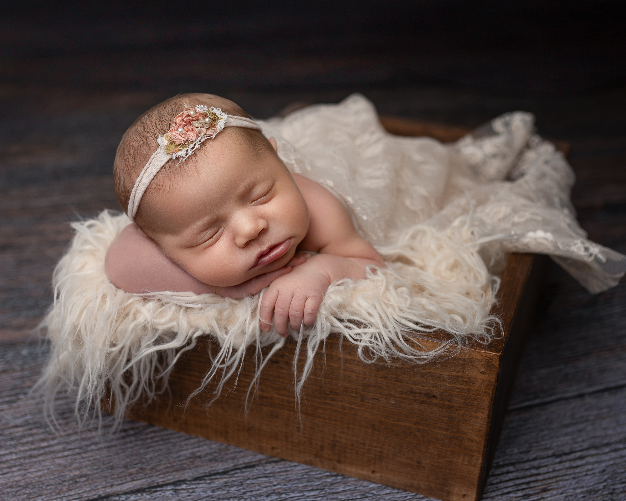 newborn photography session in Canton Ohio studio